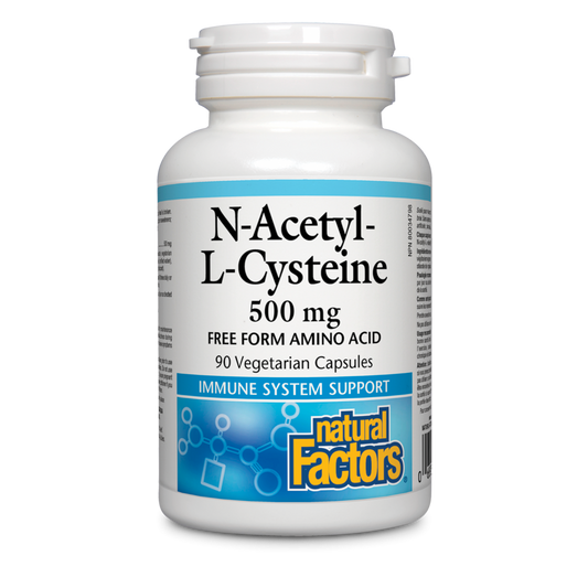 Natural Factors N-Acetyl-L-Cysteine  500 mg  90 Vegetarian Capsules