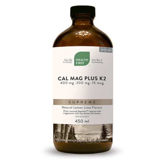 Health First Cal Mag Plus K2 Suprême (citron/lime) 450ml 