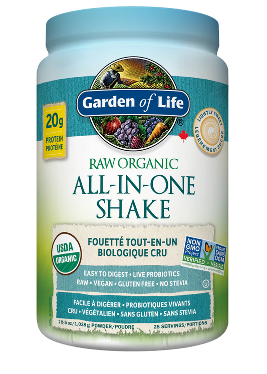 Raw Organic ALL-IN-ONE Shake - Lightly Sweetened 1038g